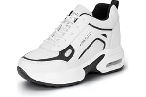 AONEGOLD Damskie modne trampki na koturnie lekkie buty do biegania ukryte koturny trampki damskie oddychające buty do chodzenia na co dzień