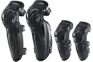 Scoyco 4 pz Motociclista ginocchio Shin Guard Pads 3 sezioni regolabile ginocchio gomito Cap Pads Protector Armatura CE livello 2 lunga gamba manica protettiva Gear per moto ciclismo da corsa