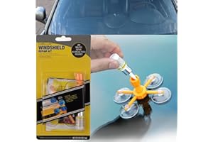 MettaWorld Windscreen Repair Kit, Car Windscreen Crack Repair Kit for Fixing Auto Windscreen Glass Cracks/Scratch/Chips/Nicks/Half-Moon/Star-Shaped/Bulls-Eye
