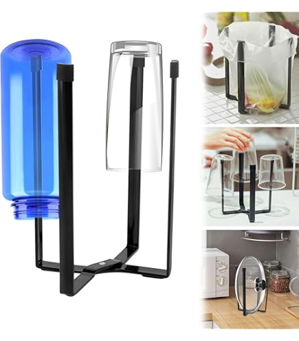 Scolabottiglie Pieghevole In Ferro - Supporto Per Asciugatura Bottiglie E Bicchieri, Design Compatto, Nero - Foto 6