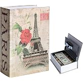 Book Safe with Combination Lock, 18 x 11.5 x 5.5 cm, Book Safe, Secret Safe for Dictionary Books, for Jewelry, Cash, Money, V
