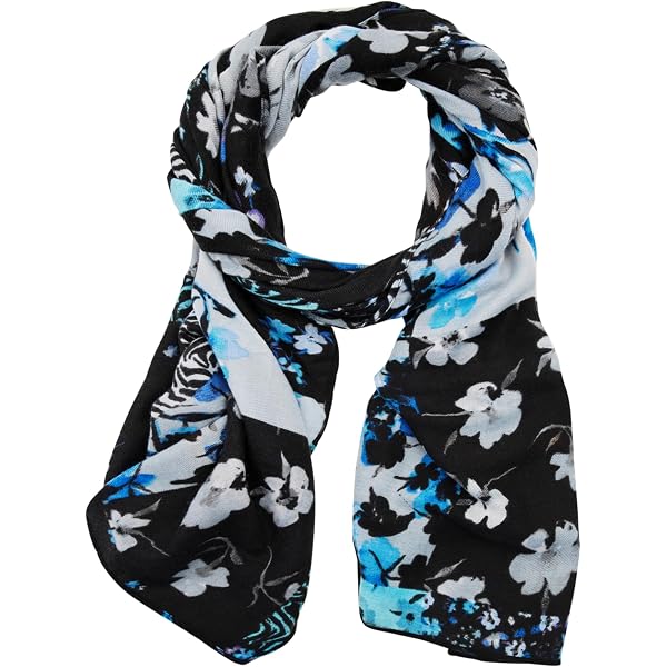Desigual 25WAWA23 Foulard Rettangolare A Fiori - Sensazione Di Pelle - 2