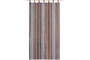 LANOVENANUBE Cortina alpujarreña con trabillas RUSTICA Nº21 de 140x260 cm, Tejido jacquard, de fácil mantenimiento y resistente. Confeccionada con trabillas. Diseño rústico. Cortina de puerta exterior