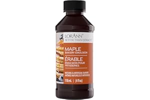 LorAnn Bakery Emulsion Maple / Ahorn Backemulsion Lebensmittelaroma Ideal zum Backen von Kuchen Keksen Plätzchen und für Füllungen wie Zuckerguss und Desserts - 118 ml