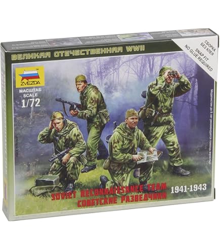 Figura Para Montar Y Pintar Zvezda 1/72 - Set Expansión Barbarroja 1941, 23 Piezas, Plástico
