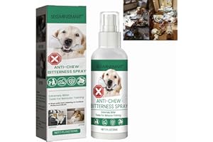SEGMINISMART Anti-Chew Bitterness Spray, Anti Chew Spray for Dogs, Anti Chew Deterrents, No Chew Spray for Puppies Prevent Licking, Pet Bitter Anti-Gnawing Spray (30ml)