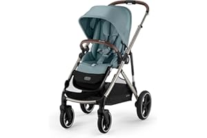 CYBEX Cochecito Gold GAZELLE S, Desde el nacimiento hasta los 4 años aprox., Máx. 22 kg (modo individual) / 2x 22 kg (modo dúo), Sistema todo en 1 con 20+ configuraciones, Stormy Blue