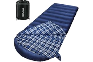 POEPORE XXL Flanella Sacco a Pelo Invernale Per Adulti Extra Wide 230 x 100 cm Sacchi a Pelo 4 Stagioni Caldo Leggero Impermeabile Portatile per Trekking Campeggio Alpinismo Viaggi Escursionismo