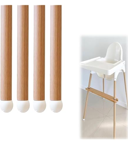 Repose-Pieds Réglable En Bambou Pour Chaise Haute IKEA Antilop - Antidérapant Avec Anneaux Caoutchouc