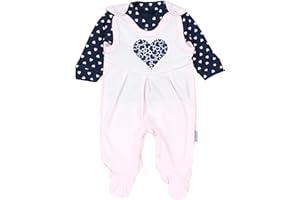 TupTam Baby Mädchen Jungen Strampler mit Langarmshirt Aufdruck Spruch 2 teilig