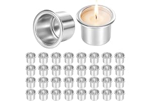 32 stycken ljusstakar stavljus silver stavljushållare litet ljusstake ljusinsats bordsljus, ljushållare värmeljus för vardags