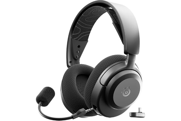 SteelSeries Casque Arctis Nova 3X Wireless - Appli Mobile Companion - Batterie 40h - Haut-parleurs magnétiques en néodyme - 2,4 GHz/Bluetooth - Micro détachable - Xbox, PS5, PC, Switch, Mobile -Noir