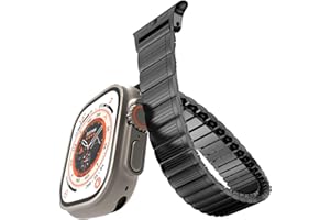 SONGSIER Pasek do Apple Watch Ultra 49 mm, pasek rozszerzający ze stali nierdzewnej do iWatch 49 mm 45 mm 44 mm 42 mm, 41 mm 40 mm 38 mm rozciągliwy elastyczny metalowy pasek do Ultra 2 Series 9 8 7 6 SE 5 4 3