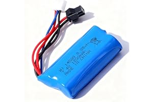 SUNGOOYUE Batería de Litio de 7.4V 1200mAh, Batería Eléctrica de los Juguetes 14500 de la Tarifa 5C con el Enchufe del Negro de SM