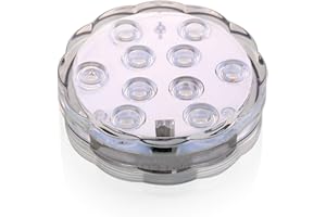 BXTBEST-SELLER Submersible LED Light, 1 Pc 16 Colors Changeable 10 RGB Leds Waterproof Underwater Light with Remote Control for Aquarium, Vase Base, Hot Tub, Swimming Pool, Wedding, Halloween, Christmas Decor