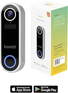 Hombli Smart Turklingel Full Hd 1080p 160 Weitwinkel Ansicht Steuerung Uber Zugehorige Hombli App Amazon De Elektronik Foto
