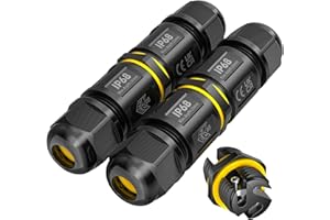 SOMELINE® IP68 Waterproof Junction Box Outdoor Cable Connector, 2-Way Wire Connector Electrical Junction Box, Extension Electrical Cable Protector for Cable Diameter Ø5mm-9mm (2 Pack)