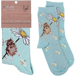 Wrendale Kinder Socken "Gentle Jack" - Esel-Motiv, Größe 23-26, 1 Paar (blau)