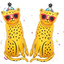 Ballons léopard 6 pcs aluminium 4D déco anniversaire thème jungle Ballons léopard 6 pcs aluminium 4D déco anniversaire thème jungle