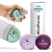 AIPIE Palla Antistress 3 Pezzi Rinforzare la Presa 6cm Gripper Sfera della Forza Presa Mano Palla Spremere Palle Dito Grip Allenamento per Avambraccio la Forza della Mano Bambino e Adulto
