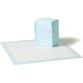 Amazon Basics Dog and Puppy Training Pads, Leakproof 5-Layer Design with Quick Dry Surface, Regular, 30 Count, Blue