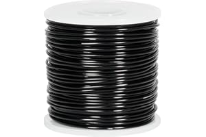 GINOYA Craft Wire, 16 Gauge 164 Feet Bendable Metal Aluminum Wire with Spool for Craft Jewelry Making (Black)