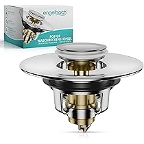 Pop-up stop, wastafel met anti-verstoppingszeef, universele afvoerzeef, wastafel, stop, aftapset voor opzetwastafels, afvoerstop voor badkuip (2 stuks, 38-43 mm