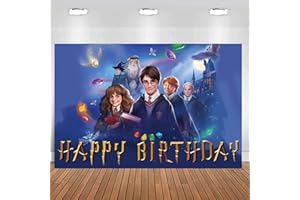 NDZYDXW Fondo de Fotografía de Haarry Pootter,Fondo de Dibujos Animados,Niño y niña Accesorios de Cabina de Estudio Fotográfico Fiestas de Cumpleaños para Niños,Adecuado para Sesiones de Fotos(150x100cm)