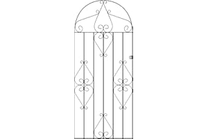 FENCING & GATES & FIREPLACES Classic Tall Metal Scroll Garden Gates 914mm GAP X 1830mm High galvanised wrought iron gate CBZP42