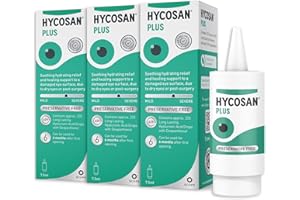 HYCO SAN Hycosan Plus - Triple Pack - Preservative Free Eyedrops - Contains Sodium Hyaluronate Dexpanthenol to Aid in The Natural Healing of a Damaged Eye Surface Due to Surgery, Injury or Dry Eyes - 3x7.5ml