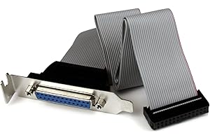 StarTech.com Adaptador de 40cm Header Cabezal Bracket Perfil Bajo Low Profile Paralelo DB25 a IDC26 Pines Placa Base - 1x DB25 Hembra