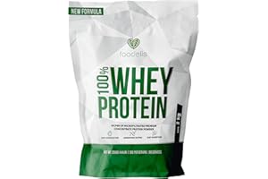 Foodelis Whey Protein 2 kg Fresa | 66 Dosis de Proteína en Polvo con Aminoácidos Esenciales | Para Masa Muscular y Recuperación Rápida | Alta Solubilidad y Fácil Digestión