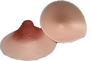 Bimei 1 Paar Silikon Nippel Cover für Brustform Crossdresser CosplayLX (XL, Beige 3S)