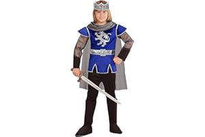 W WIDMANN MILANO Party Fashion - kostium dziecięcy Król Artur, kratka, spodnie, nakładki na buty, korona, peleryna, karnawał, impreza tematyczna