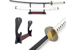 FÉENOMENN Katana One Piece Zoro Wado Ichimonji - Epée Lame Bois - Support Japonais Inclus