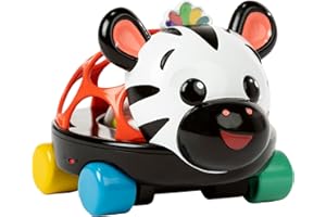 Baby Einstein Curious Car Zen Oball Toy Car & Rattle, Light Up, Wiek 3 Miesięcy +, Zen Zebra