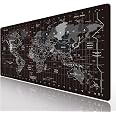 DMORJ Tappetino per mouse rotondo con motivo di mappa del