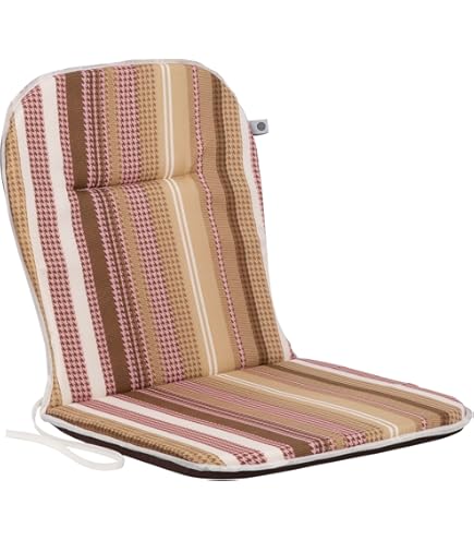 Beo Coussin De Chaise à Dossier Bas, Lavable, Fabriqué En UE Selon La Norme Öko-Tex Standard, Respirant, Pour Fauteuil à Dossier Bas, Résistant Aux UV, à Carreaux Beige/vert