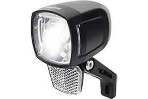 ADDVIEW Phare avant pour vélo électrique Marteau E170 - 170 lux - Lampe LED de vélo - Certifié StVZO et ECE - Boîtier en aluminium/ABS - Étanche IP65 - DC 8-48 V - Feu latéral - Pour vélos électriques