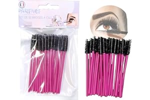 PARENCE.- Premium Silikonowe miękkie włókno Semi Herbruikbare en Wasbare Wimperborstel 20szt, desechable después de 5 usos, Wimperborstel, tusz do rzęs Make-up Tool Wenkbrauw Brush Applicator