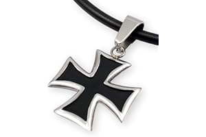 Fly Style Kettenanhänger aus 316L Edelstahl - Eisernes Kreuz Anhänger - Herren Schmuck