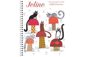 Feline 12-Month 2025 Monthly/Weekly Planner Calendar: Terry Runyan's Cats