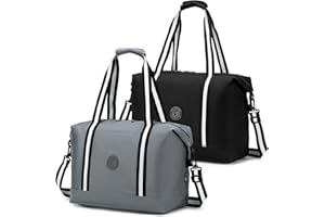 BAGROUPS 2X Bagage Cabine 45x36x20 Easyjet Sac de Voyage Cabine Avion Pliable Sac a Main Imperméable Valise Grande Taille Bagage à Main Valise Souple pour Sport Weekend Fitness Camping Femme Homme