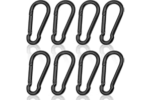 IBEIKE Locking Carabiner Clips for Heavy Duty - 8 PCS D-Ring Carabiners Key Chain Clip Hooks for Outdoor, Camping, Hiking, Traveling, Fishing, and Backpack