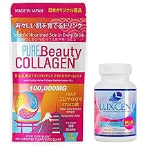 Pure Beauty Collagen & Lux-cent Glutathione Caps Duo, Japan Made