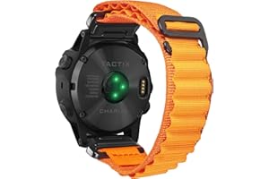 TORBOLLO Compatible con Garmin, correa deportiva de nailon tejido resistente con gancho en G para fēnix/Forerunner/Approach/MARQ/quatix/D2 Series Tough correa de repuesto para hombres