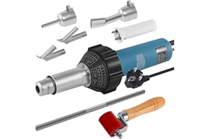 KayEsampra 1600W 220V Hot Air Flashlight Plastic Welding Gun Hot Gas Welding Machine with Nozzles and PE/PVC Rods