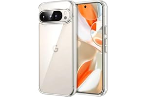 ‎JETECH JETech Etui dla Google Pixel 9 Pro XL 2024, Nie Żółknie Odporny na Wstrząsy Pokrowiec Ochronny, Odporne na Zarysowania, Twardy Tył PC (Przezroczyste)