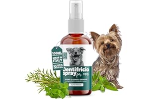 DBLabo - Dentifricio Spray per Cani con Salvia, Menta e Tea Tree, per Alitosi Cane 100ml | Azione Antibatterica, Rinfrescante e Protettiva - Dentifricio per Cani Antitartaro - Made in Italy