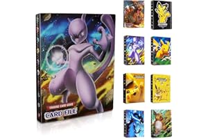 LUCKBOYI Card Binder Album, Trading Cards Album 240 Cards 30 Pages, Trading Cards Holder, Card Binder Album, Collectible Card Albums, Kids Cards Holder Cards Book Folder Storage for Boys Girls (MewMew)